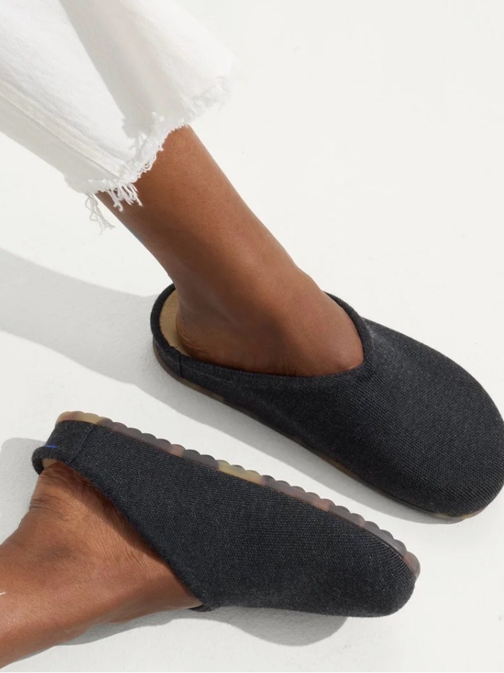 Rothy's, Size 8, casual clog in soft black/tortoise.